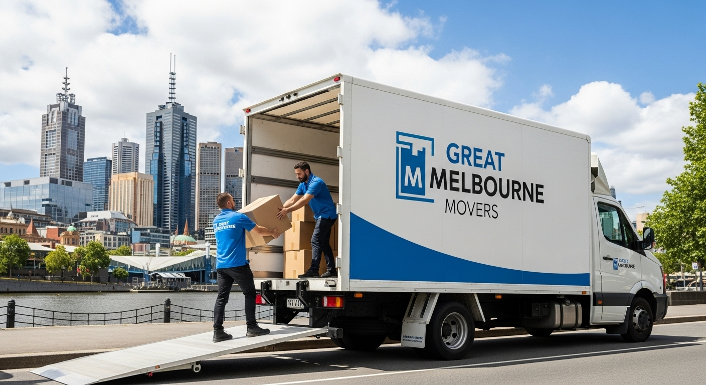 Great Melbourne Movers truck and team